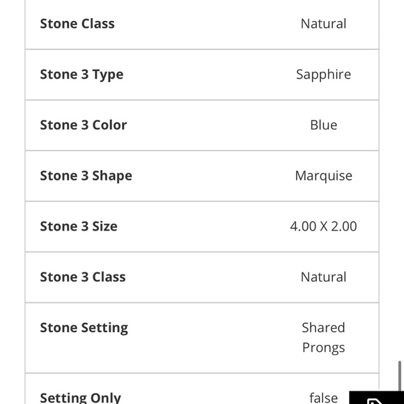 Blue Sapphire Certified Diamond Size 7 Ring 14K White Gold w/ BOX&PAPERS - Picture 4 of 7